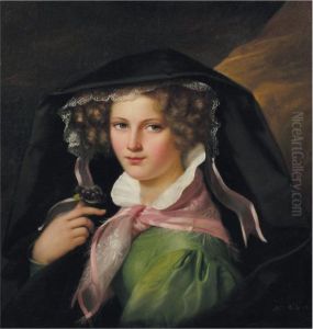 Portrait De Jeune Fille by Marie Adelaide Kindt