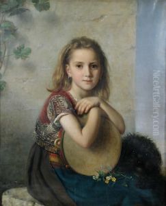 Portrait Of A Young Gypsy Girl by Marie Adelaide Kindt