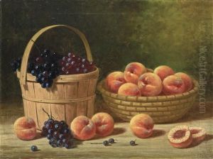 Basket Of Grapes And Peaches Basket Of Grapes And Peaches