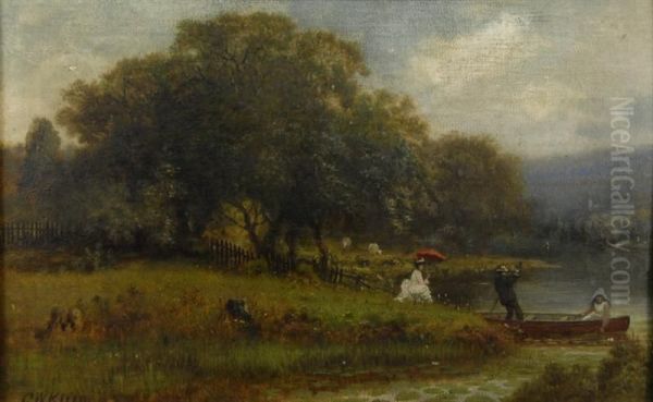Figures In A Landscape With Boat - view 1