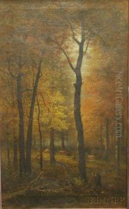 Autumn Woods Withcows by George W. King