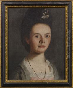 Portrait Of A Young Lady With Spray Of Flowers In Her Hair: Mary King Mason Portrait Of A Young Lady With Spray Of Flowers In Her Hair: Mary King Mason
