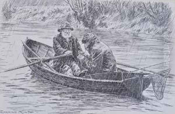 Fishermen In A Boat - view 1