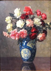 Still Life, Carnations And Roses by William Gunning King