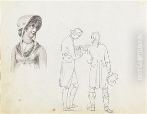 Wienerstubenmadchen Mit Haube by Vincenz Georg Kininger