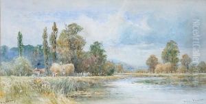 'haymaking' - A River Landscape With Figuresloading Haywain by Wiggs Kinnaird