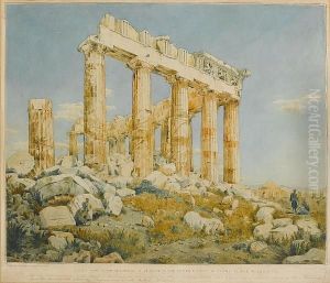 A View Made On The Acropolis At Athens On The South East Angle Of The Temple Of Minerva by William Kinnard