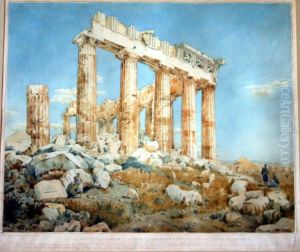 A View Made On The Acropolis....of The Temple Of Minerva by William Kinnard