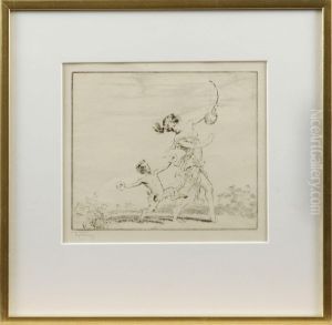 Nymf Dansande Med Faun by Troy Kinney