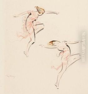 Group Of 3 Works Depicting The Ballet Russe