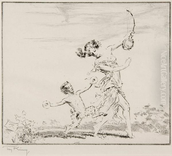 Girl With Fawn - view 1