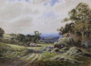 Haymakers In A Field by Henry John Kinniard