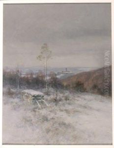 Weite Winterliche Taunuslandschaft Mit Blick Auf Die Ruine Konigstein