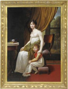 Portrait Of A Mother And Child by Francois Josephe Kinson