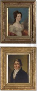Portraits Of Mr. And Mrs. Charles Carroll: A Pair by Francois Josephe Kinson