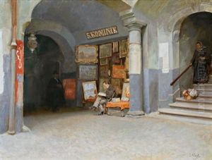Beim Antiquar by Joseph Kinzel