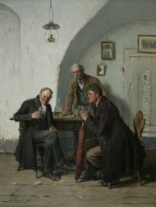 "weinkoster", Zwei Herren Beim Winzer Im Kellergewolbe
Ol/holz, Signiert, Ruckseitig Alter Numerierter Klebezettel "weinkoster", Zwei Herren Beim Winzer Im Kellergewolbe
Ol/holz, Signiert, Ruckseitig Alter Numerierter Klebezettel
