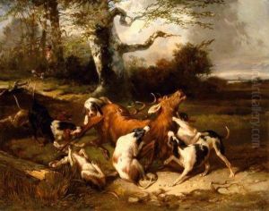 Hallali Du Cerf by Carl Fredrik Kioerboe