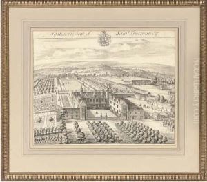 Henbury The Seat Of Mr John Sampson; Flaxley The Seat Of Mrs Bovey; Fairfold The Seat Of Samuel Barker; And Syston The Seat Of Samuel Trotman by Jan Kip