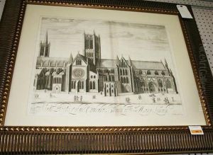 South Prospect Of The Cathedral Church Of St. Mary Lincoln by Johannes Kip