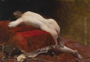 Back View Of A Female Nude by Erich Kips