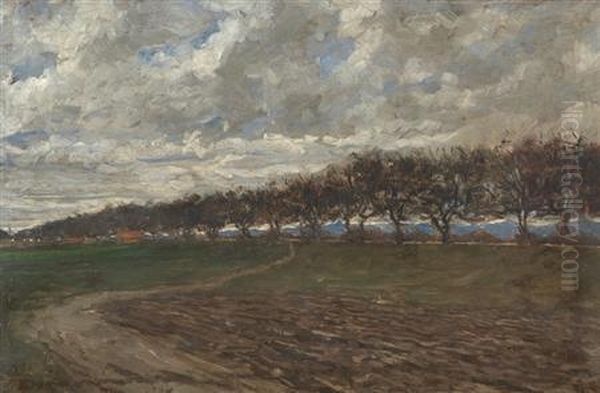 Landscape With A Village And Mountains In The Distance - view 1