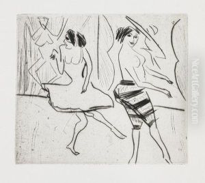 Tanzerinnen Im Atelier by Ernst Ludwig Kirchner