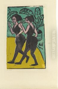 Englische Steptanzerinnen by Ernst Ludwig Kirchner