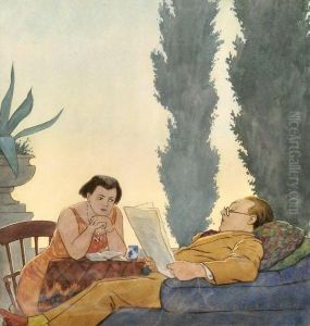 Der Zeitungsleser Wird Von Seiner Frau Gestort