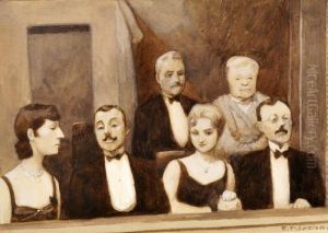 " Elegante Leute In Der
Theaterloge " by Eugen Kirchner