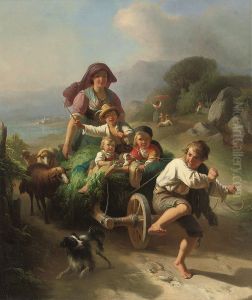 The Young Harvesters by Johann Baptist Kirner