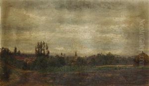 Landschaft Mit Dorf by Alois Kirnig