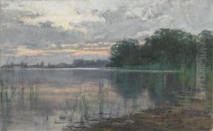 River Scene by Alexander Alexandrovich Kiselev