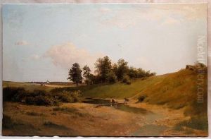 Landscape-kids by Alexander Alexandrovich Kiselev