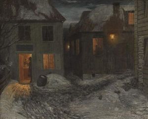 Interior From A Smalltown, Kragero by Theodor Severin Kittelsen