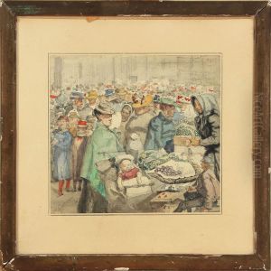 Three Market Scenes From Copenhagen by Johann Adolf Kittendorff