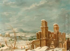 Ruinenlandschaft Im Winter