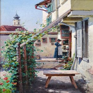 A Yard (lindau). by Aleksej Danilovich Kivsenko