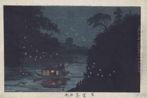 Representant Les Lucioles A Ochanomizu by Kobayashi Kiyochika