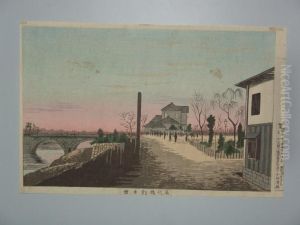 Le Pont Mandai A Asa Hinode by Kobayashi Kiyochika