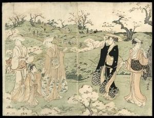 Picnic Parties At Asukayama by Torii Kiyonaga