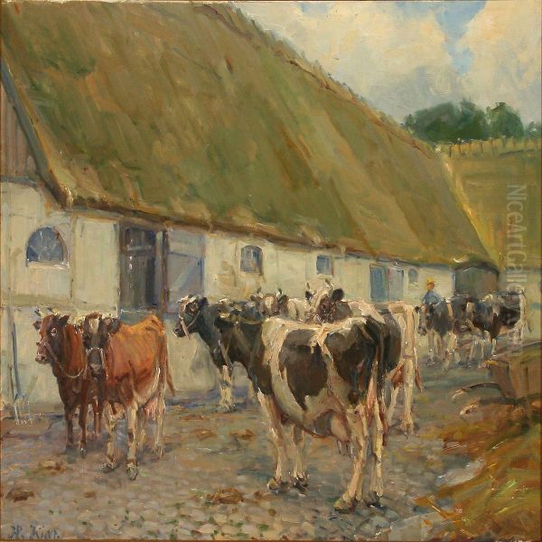 Farm Exterior With Cows - view 1