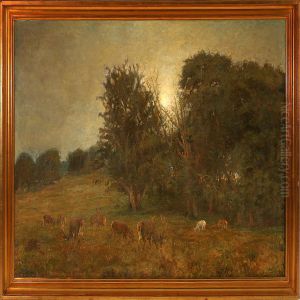 Moonlight Above The Deergarden by Harald Kjaer