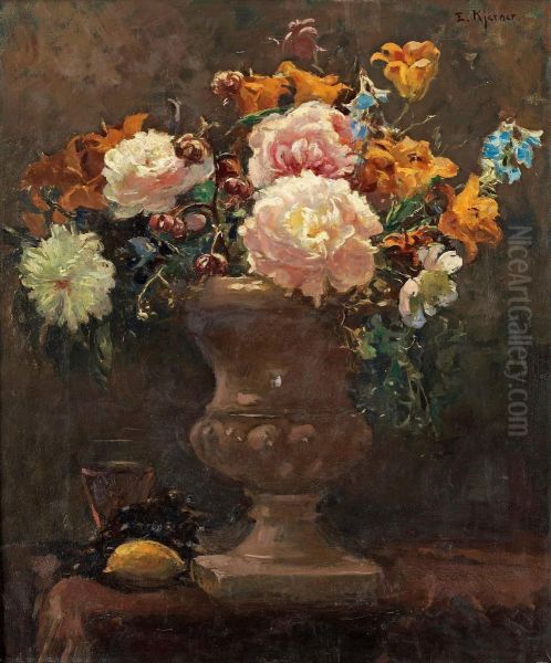 Urn With Flowers - view 1