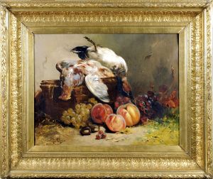 Nature Morte Aux Oiseaux Et Aux Fruits by Jos Klaas