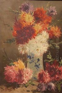 Still Life Of Flowers by Jos Klaas