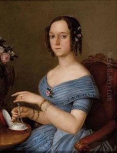 Junge Dame Mit Schmuckschatulle