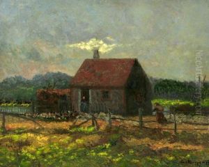 Kleine Hutte Mit Gemusegarten Am Waldrand by Karl Klapper
