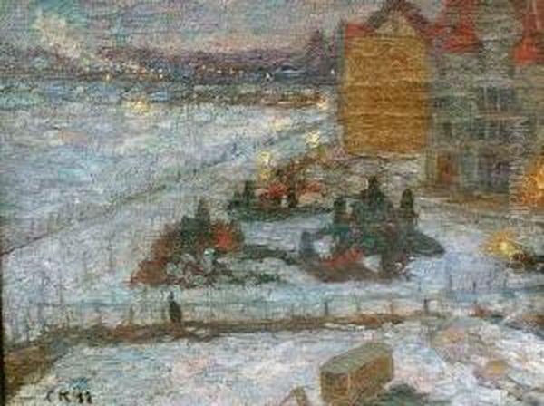 Winterliche Stadtlandschaft, Wohl Berlin - view 1