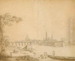 Blick Uber Die Elbe In Dresden